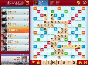 Scrabble Online on Facebook